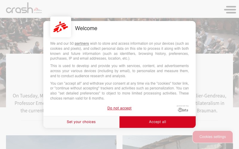 Capture du site MSF CRASH