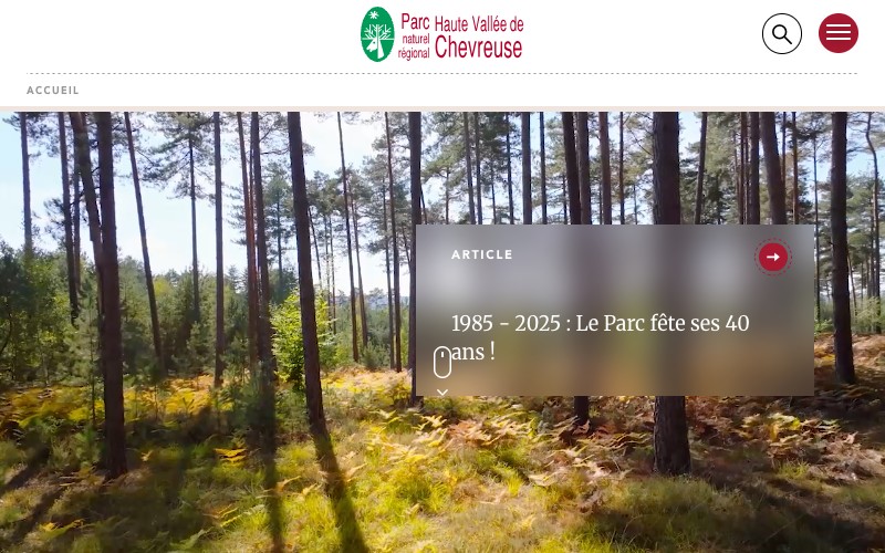 Capture du site Parc Naturel Haute Vallée de Chevreuse